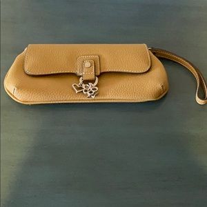 Tommy  tan leather clutch